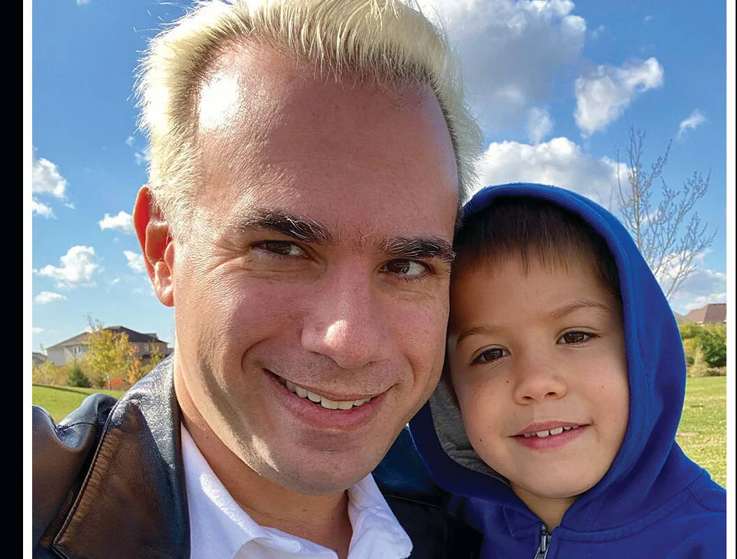 Rick Di Lorenzo outdoors with his son at a Milton park
